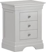 Bordeaux 3 Drawer Bedside - Pebble Grey image