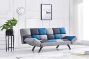 Boston Sofa Bed - Teal/Grey Patchwork image