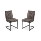 Brooklyn Dining Chair (Set of 2) - Charcoal Grey