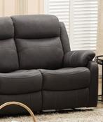 Bruno Fabric Recliner 2 Seater Sofa - Slate image