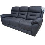 Canterburry Fabric 3 Seater Recliner - Slate