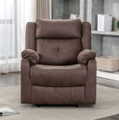 Casey Fabric Recliner Armchair - Chestnut image