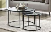 Chicago Round Nesting Coffee Table - Smoked Glass image