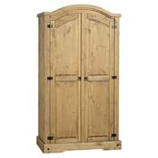 Corona 2 Door Wardrobe 1.04m - Distressed Waxed Pine image