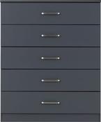 Dakota 5 Drawer Chest - Dark Grey  image
