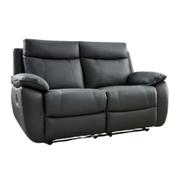 Decadence Leather 2 Seater Sofa - Dark Grey