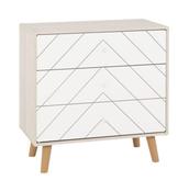 Dixie 3 Drawer Chest - Dusty Grey/White