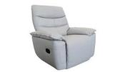 Cadiz Leather 1 Seater Power Recliner Sofa - Light Grey image