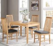 Dunmore Dining Set 4 Chairs - Oak/Grey image