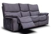 Emilio Fabric 3 Seater Recliner Sofa - Dark Grey image