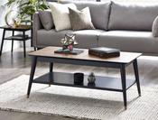 Findlay Coffee Table With Shelf - Walnut &amp; Black image