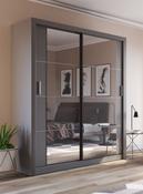 Cuba 2 Door Sliding Wardrobe 1.8m - Grey Sliderobes image