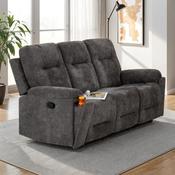 Guildford Fabric Recliner 3 Seater Sofa - Grey image