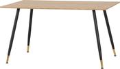Hamilton Medium Dining Table - Medium Oak Effect / Black