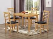 Hanover 110cm Dining Set with 4 Chairs - Light Oak