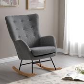 Hayden Fabric Rocking Chair - Dark Grey image