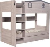 Hector Bunk Bed &amp; Trundle Set - Ash Grey