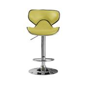 Hillside Bar Stool PU - Chrome &amp; Lime (Sold in 2s)