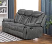 Marine Fabric 3 seater recliner with Drop Down Table - Dark Grey