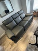 Infiniti Leather 3 Seater Recliner Sofa - Dark Grey image