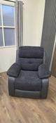 Kingsley Fabric 1 Seater Recliner Sofa - Grey