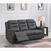 Kingsley Fabric 3 Seater Recliner Sofa - Grey image