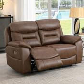 Leroy 2 Seater Recliner Sofa - Chestnut