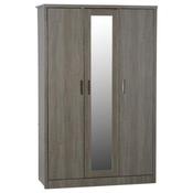 Lisbon 3 Door Wardrobe 1.2m - Black Wood Grain image