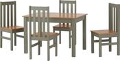 Ludlow Dining Set Green / Oak - 4 Chairs image