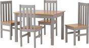 Ludlow 1+4 Dining Set - Grey Slate/Oak Lacquer image