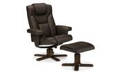 Malmo Recliner &amp; Footstool - Brown image