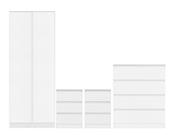 Malvern 2 Door Wardrobe Bedroom Set 0.8M - White image