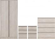 Malvern 2 Door Wardrobe Bedroom Set 0.8M - Urban Snow image