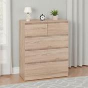 Malvern 3+2 Drawer Chest - Sonoma Oak Effect