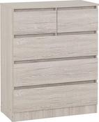 Malvern 3+2 Drawer Chest – Urban Snow