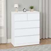 Malvern 3+2 Drawer Chest - White image