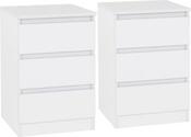 Malvern 3 Drawer Bedside (PAIR) - White image