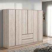 Malvern 6 Door 2 Drawer Wardrobe 2.25M - Urban Snow image