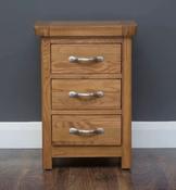 Manhattan Oak Bedside - 3 Drawers