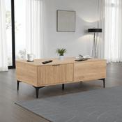 Miami 2 Drawer Coffee Table - Oak Effect/Black image