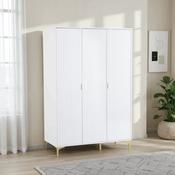 Miami 3 Door Wardrobe 1.2M - White/Gold image
