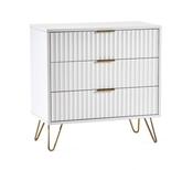 Murano 3 Drawer Chest - Matte White image