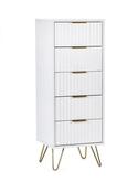 Murano 5 Drawer Tallboy - Matte White image