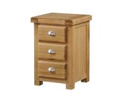 Newbridge 3 Drawer Bedside - Oak image