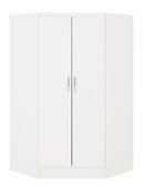 Nevada 2 Door Corner Wardrobe 1.43m - White Gloss image