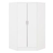 Nevada 2 Door Corner Wardrobe 1.43m - White Gloss image