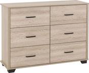 Oliver 6 Drawer Chest - Light Oak Effect image