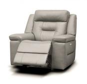 Osbourne Leather 1 Seater Recliner Sofa - Taupe Grey image
