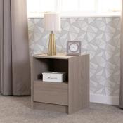 Paris 1 Drawer Bedside - Smoked Ash Effect