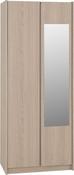 PARIS 2 DOOR MIRRORED WARDROBE 0.8m - SMOKED ASH EFFECT [DUPLICATE]